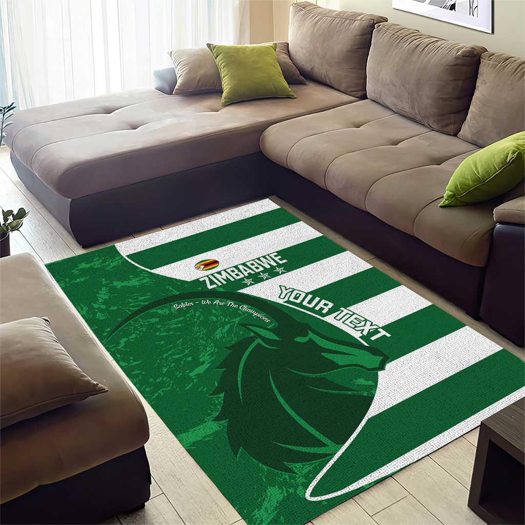 Zimbabwe Rugby Custom Area Rug Sables 3rd Champions Proud - Wonder Print Shop