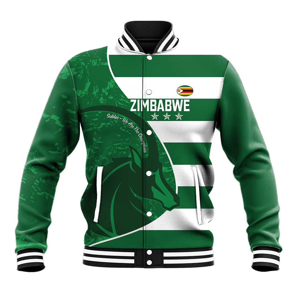 Zimbabwe Rugby Custom Baseball Jacket Sables 3rd Champions Proud - Wonder Print Shop
