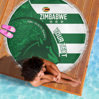 Zimbabwe Rugby Custom Beach Blanket Sables 3rd Champions Proud - Wonder Print Shop
