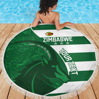 Zimbabwe Rugby Custom Beach Blanket Sables 3rd Champions Proud - Wonder Print Shop