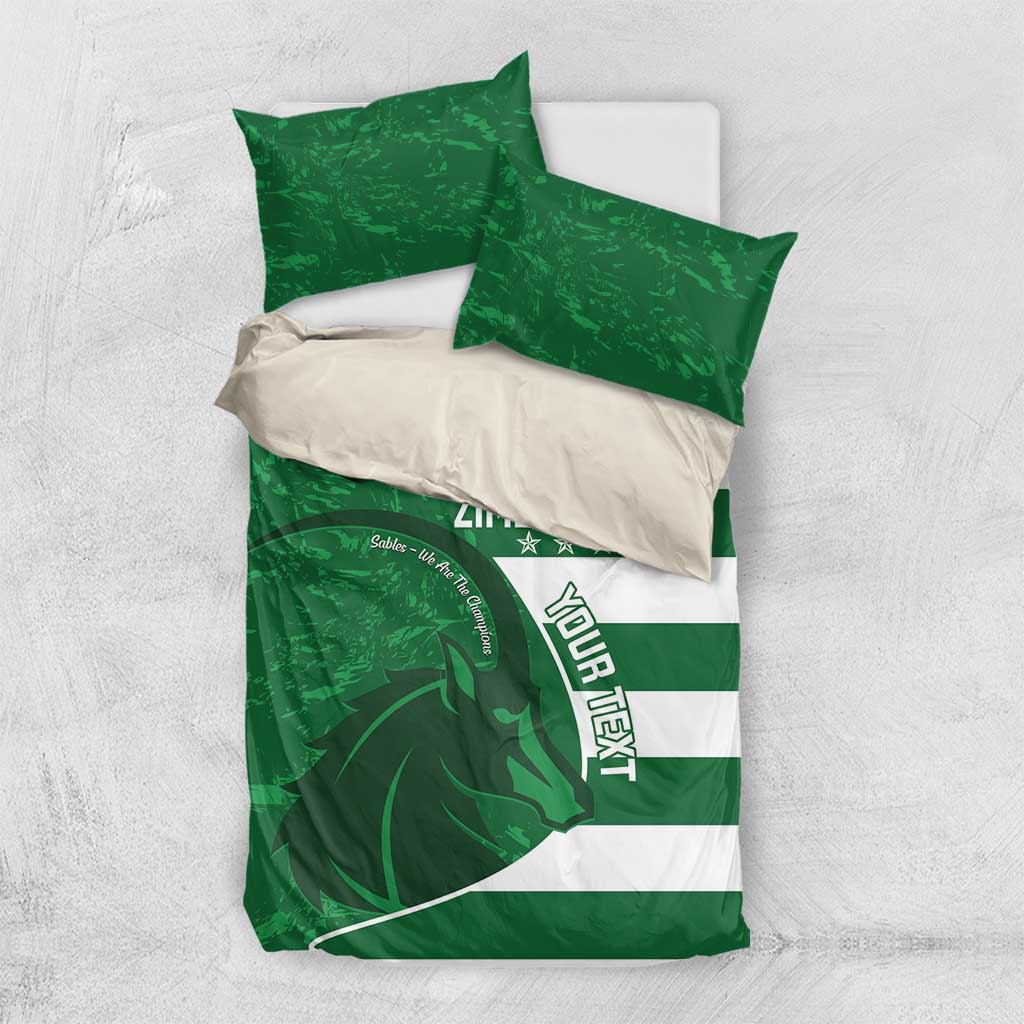 Zimbabwe Rugby Custom Bedding Set Sables 3rd Champions Proud - Wonder Print Shop
