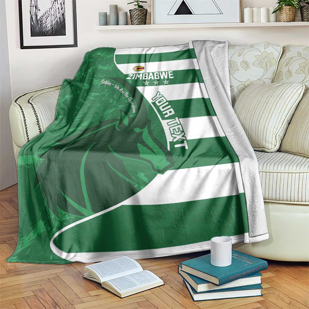 Zimbabwe Rugby Custom Blanket Sables 3rd Champions Proud - Wonder Print Shop