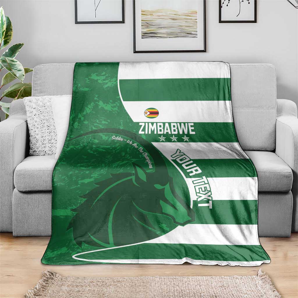 Zimbabwe Rugby Custom Blanket Sables 3rd Champions Proud - Wonder Print Shop