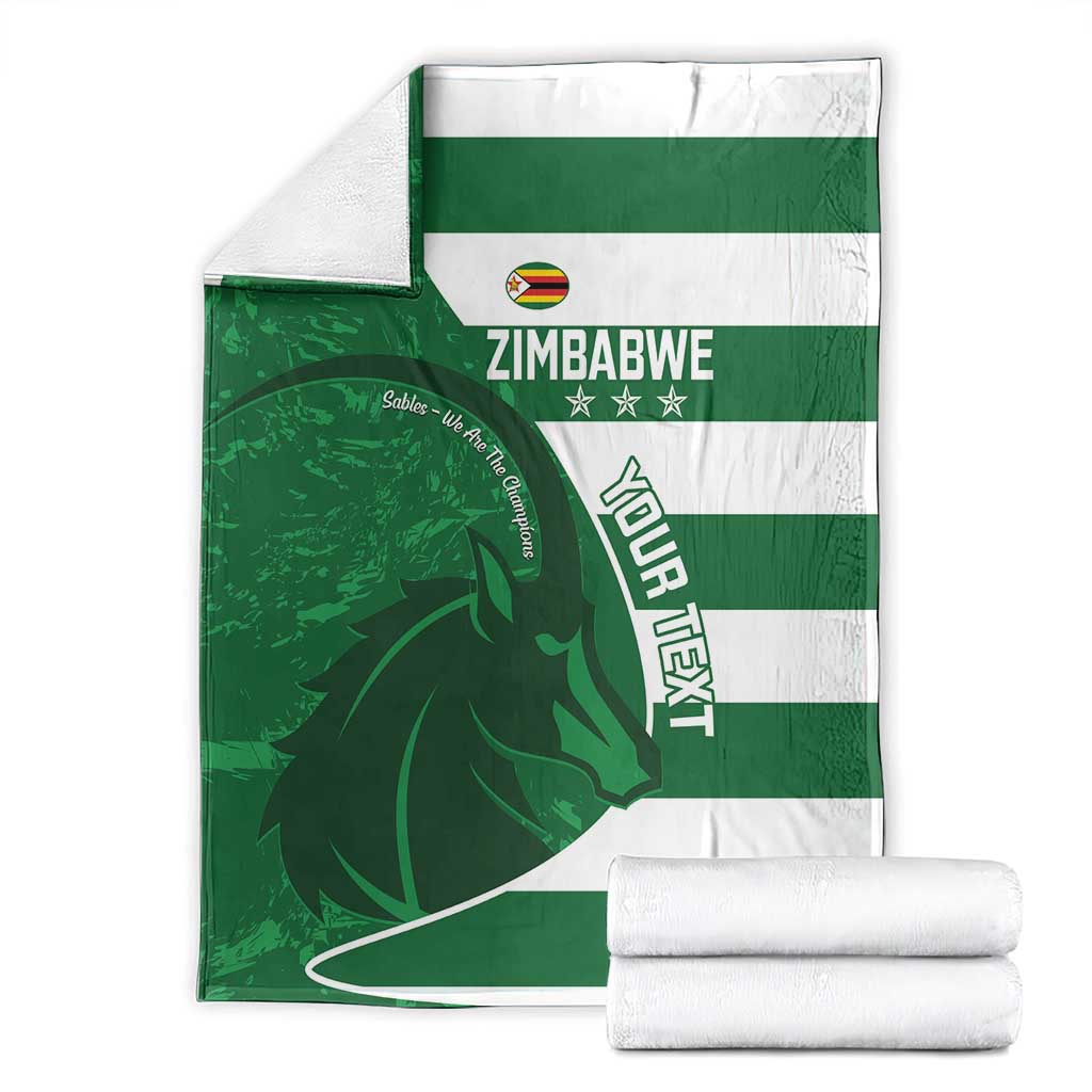 Zimbabwe Rugby Custom Blanket Sables 3rd Champions Proud - Wonder Print Shop