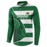 Zimbabwe Rugby Custom Button Sweatshirt Sables 3rd Champions Proud - Wonder Print Shop