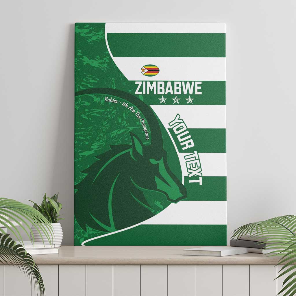 Zimbabwe Rugby Custom Canvas Wall Art Sables 3rd Champions Proud - Wonder Print Shop
