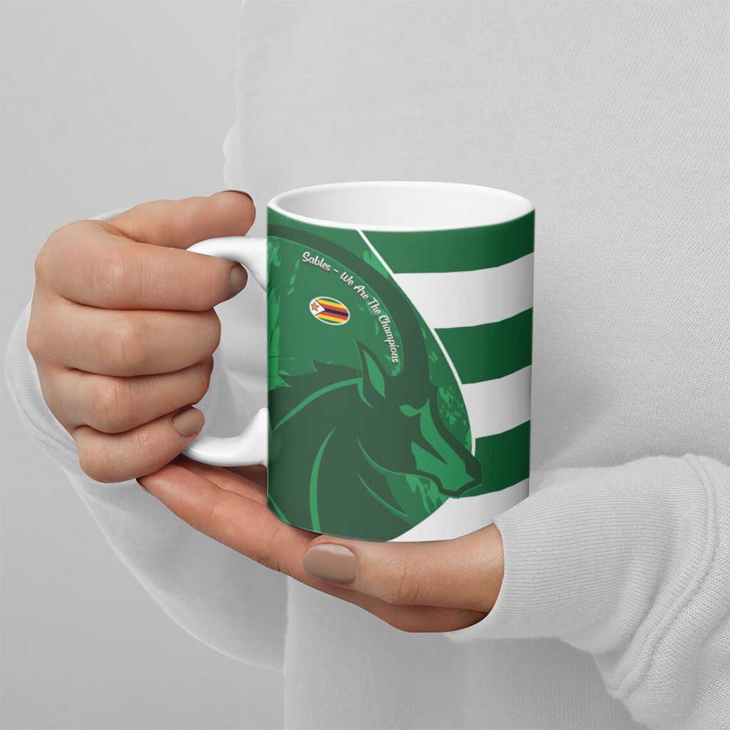 Zimbabwe Rugby Custom Ceramic Mug Sables 3rd Champions Proud - Wonder Print Shop