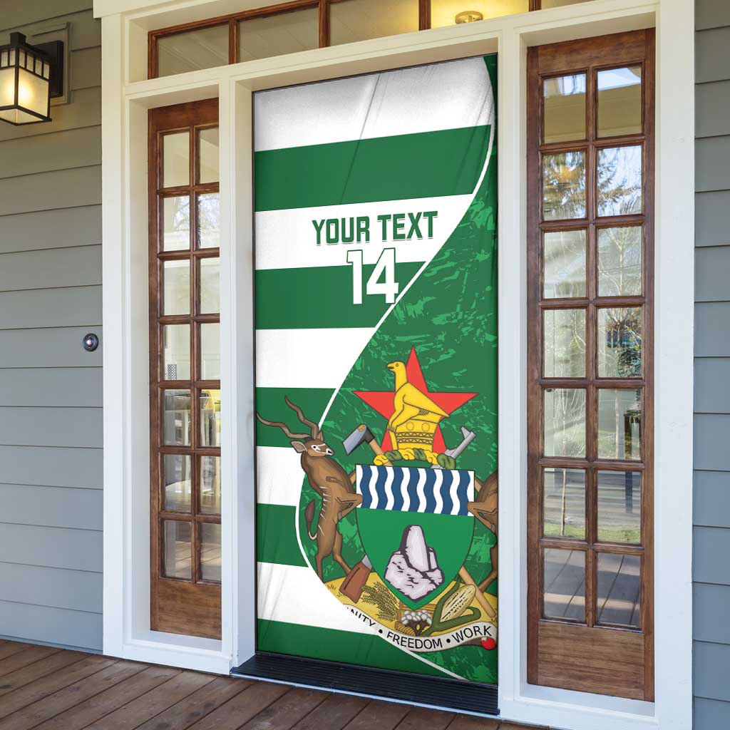 Zimbabwe Rugby Custom Door Cover Sables 3rd Champions Proud - Wonder Print Shop