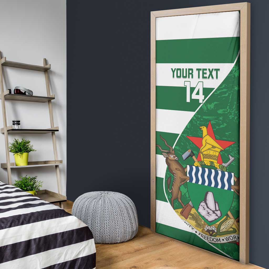 Zimbabwe Rugby Custom Door Cover Sables 3rd Champions Proud - Wonder Print Shop
