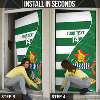 Zimbabwe Rugby Custom Door Cover Sables 3rd Champions Proud - Wonder Print Shop