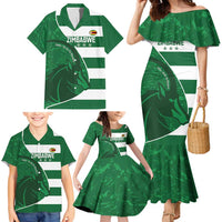 Zimbabwe Rugby Custom Family Matching Mermaid Dress and Hawaiian Shirt Sables 3rd Champions Proud - Wonder Print Shop
