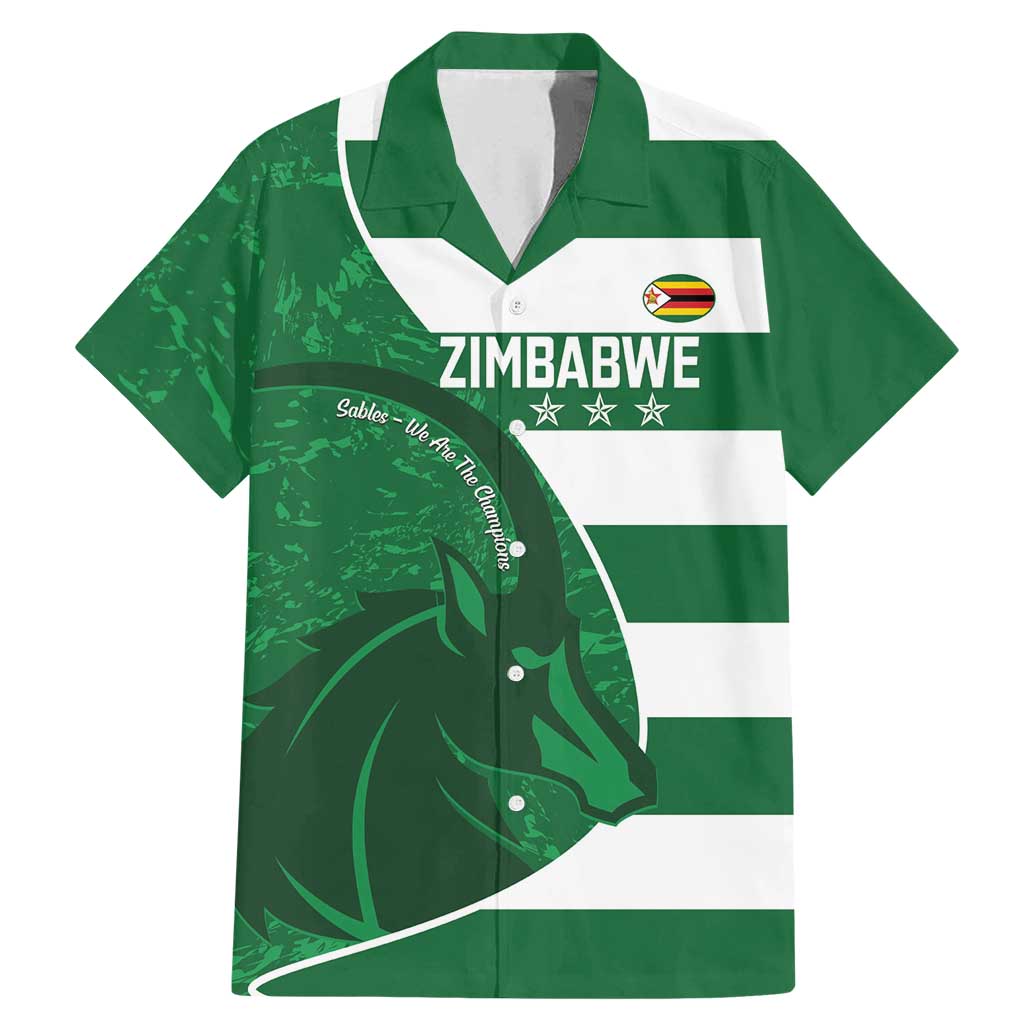 Zimbabwe Rugby Custom Family Matching Mermaid Dress and Hawaiian Shirt Sables 3rd Champions Proud - Wonder Print Shop