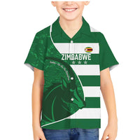 Zimbabwe Rugby Custom Family Matching Mermaid Dress and Hawaiian Shirt Sables 3rd Champions Proud - Wonder Print Shop