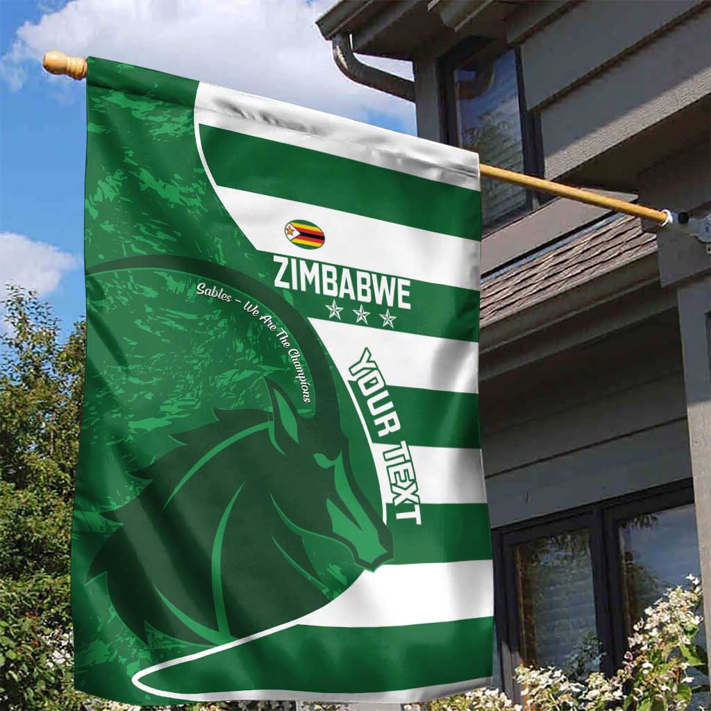 Zimbabwe Rugby Custom Garden Flag Sables 3rd Champions Proud - Wonder Print Shop