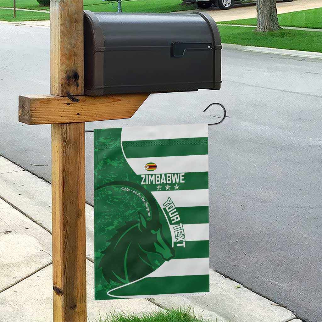 Zimbabwe Rugby Custom Garden Flag Sables 3rd Champions Proud - Wonder Print Shop