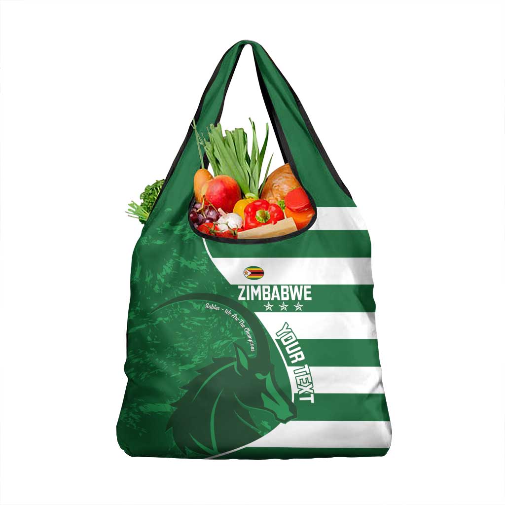Zimbabwe Rugby Custom Grocery Bag Sables 3rd Champions Proud - Wonder Print Shop