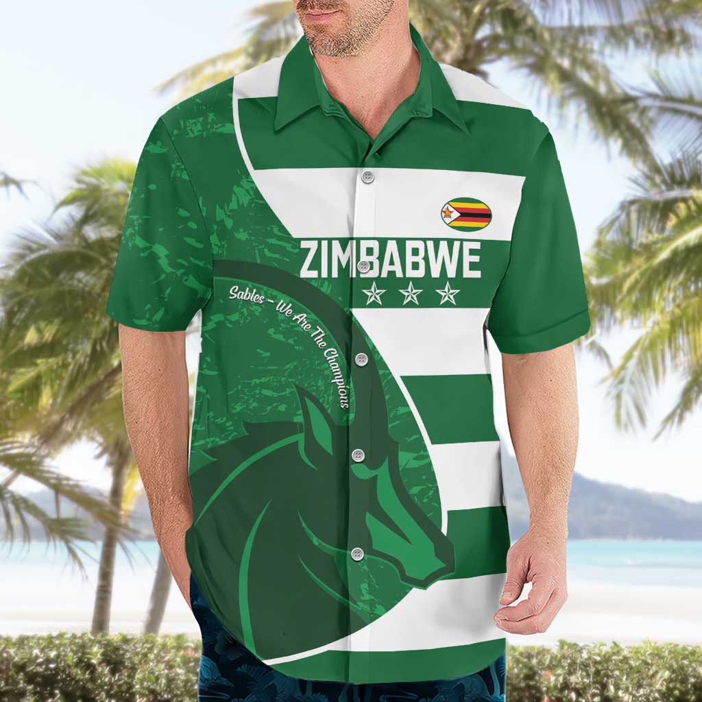 Zimbabwe Rugby Custom Hawaiian Shirt Sables 3rd Champions Proud - Wonder Print Shop
