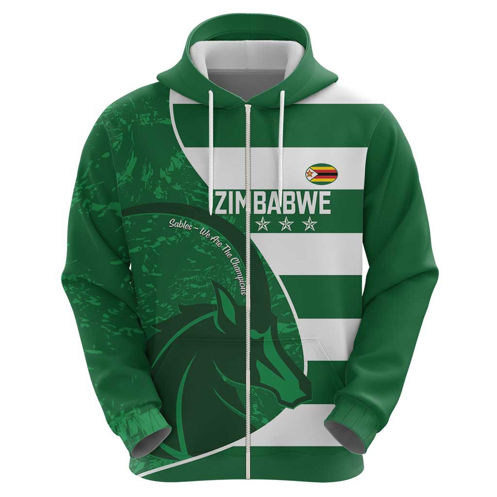 Zimbabwe Rugby Custom Hoodie Sables 3rd Champions Proud - Wonder Print Shop