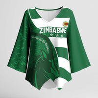 Zimbabwe Rugby Custom Kimono Sleeve Blouse Sables 3rd Champions Proud - Wonder Print Shop