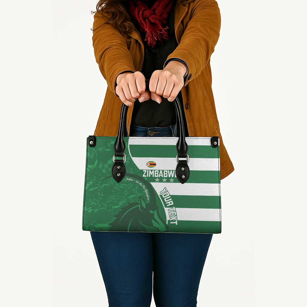 Zimbabwe Rugby Custom Leather Bag Sables 3rd Champions Proud - Wonder Print Shop