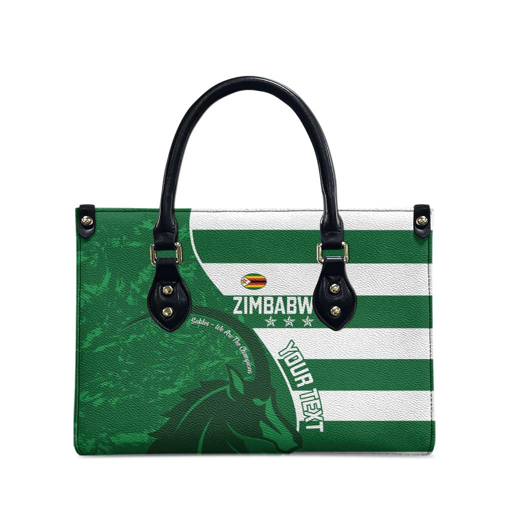 Zimbabwe Rugby Custom Leather Bag Sables 3rd Champions Proud - Wonder Print Shop