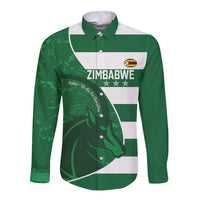 Zimbabwe Rugby Custom Long Sleeve Button Shirt Sables 3rd Champions Proud - Wonder Print Shop