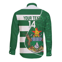 Zimbabwe Rugby Custom Long Sleeve Button Shirt Sables 3rd Champions Proud - Wonder Print Shop