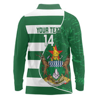 Zimbabwe Rugby Custom Long Sleeve Polo Shirt Sables 3rd Champions Proud - Wonder Print Shop