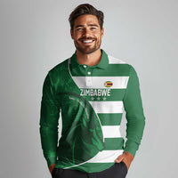 Zimbabwe Rugby Custom Long Sleeve Polo Shirt Sables 3rd Champions Proud - Wonder Print Shop