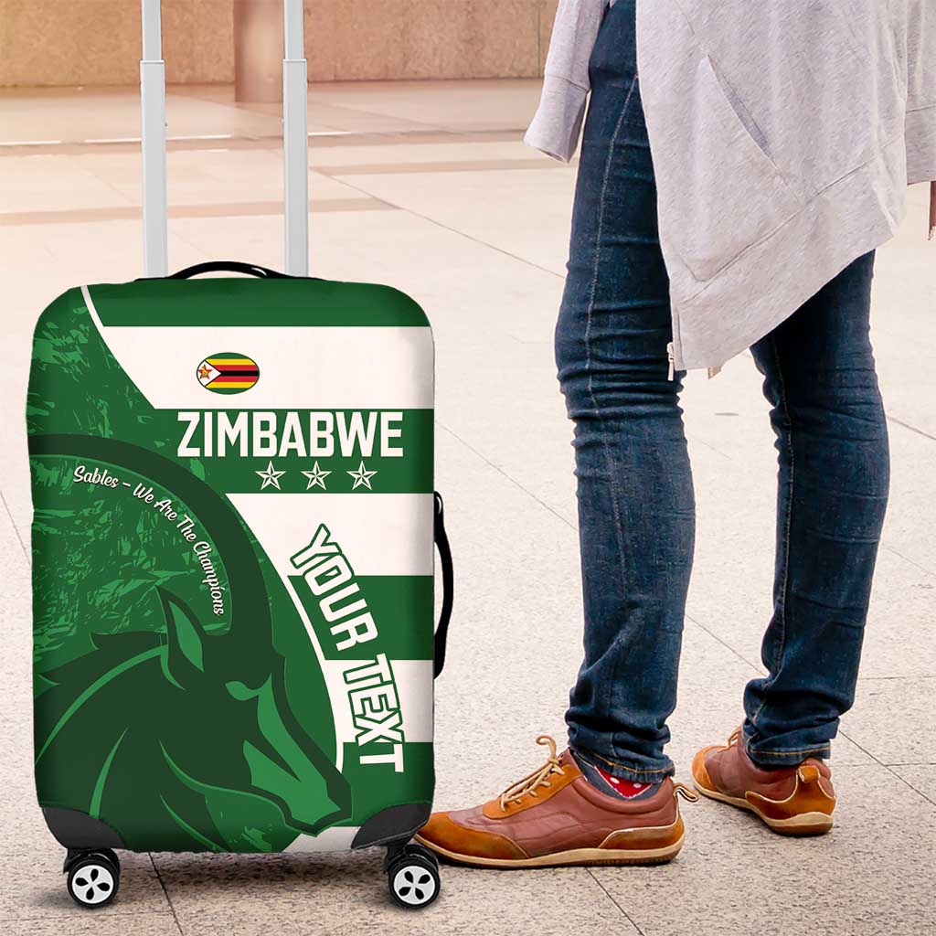 Zimbabwe Rugby Custom Luggage Cover Sables 3rd Champions Proud - Wonder Print Shop