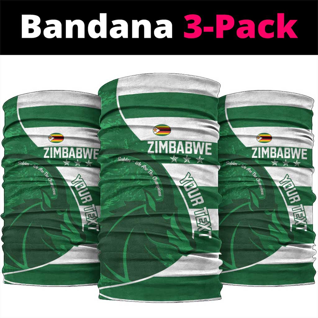 Zimbabwe Rugby Custom Neck Gaiter Sables 3rd Champions Proud - Wonder Print Shop