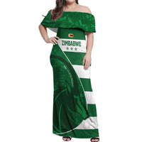 Zimbabwe Rugby Custom Off Shoulder Maxi Dress Sables 3rd Champions Proud - Wonder Print Shop