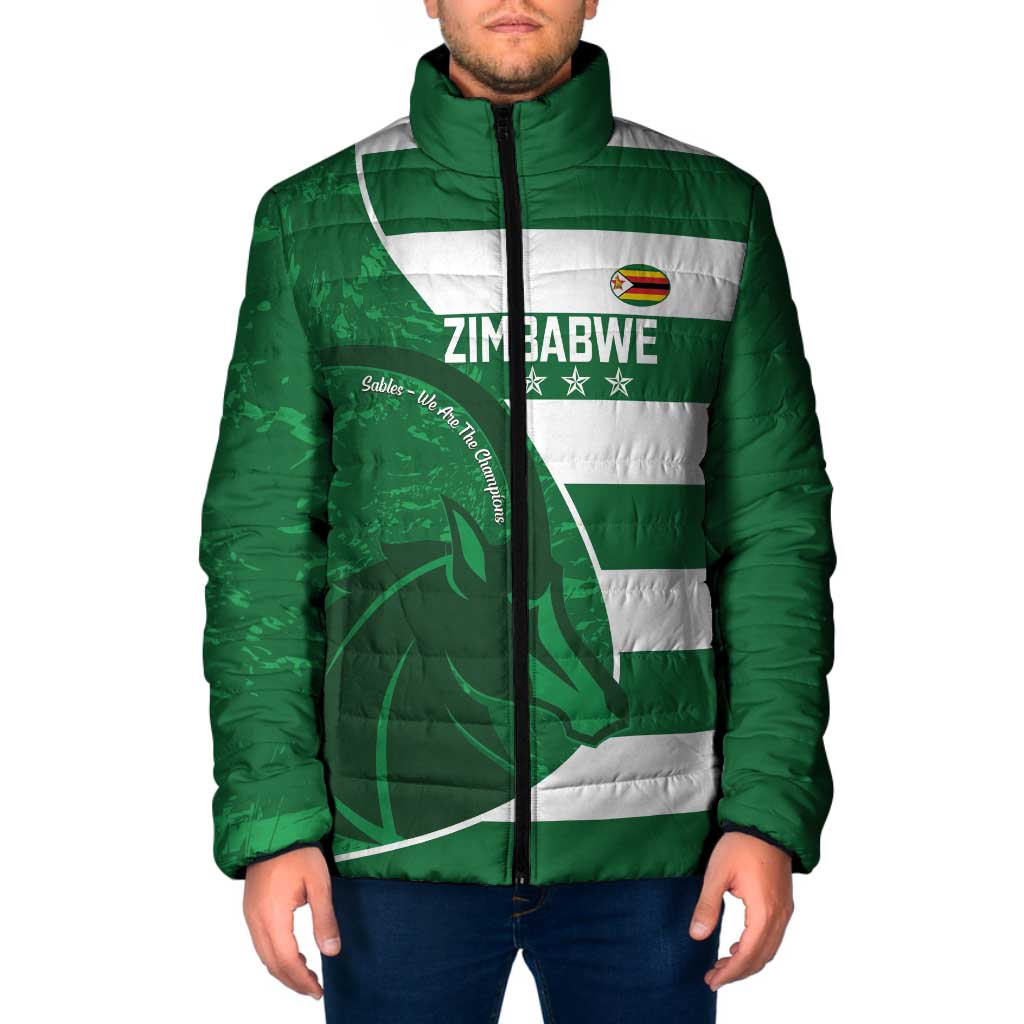 Zimbabwe Rugby Custom Padded Jacket Sables 3rd Champions Proud - Wonder Print Shop