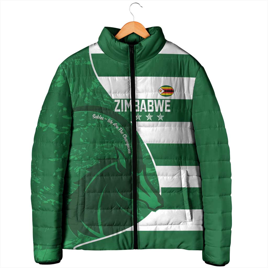 Zimbabwe Rugby Custom Padded Jacket Sables 3rd Champions Proud - Wonder Print Shop