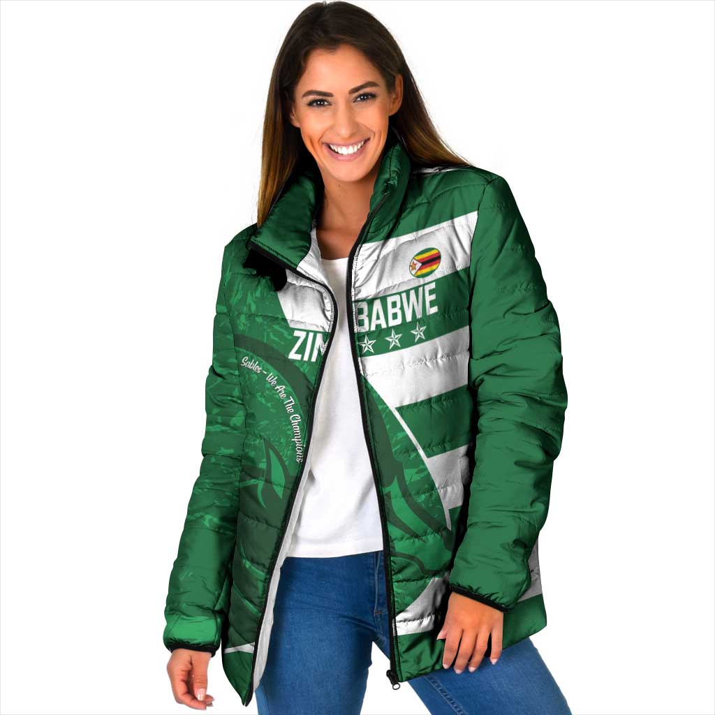 Zimbabwe Rugby Custom Padded Jacket Sables 3rd Champions Proud - Wonder Print Shop