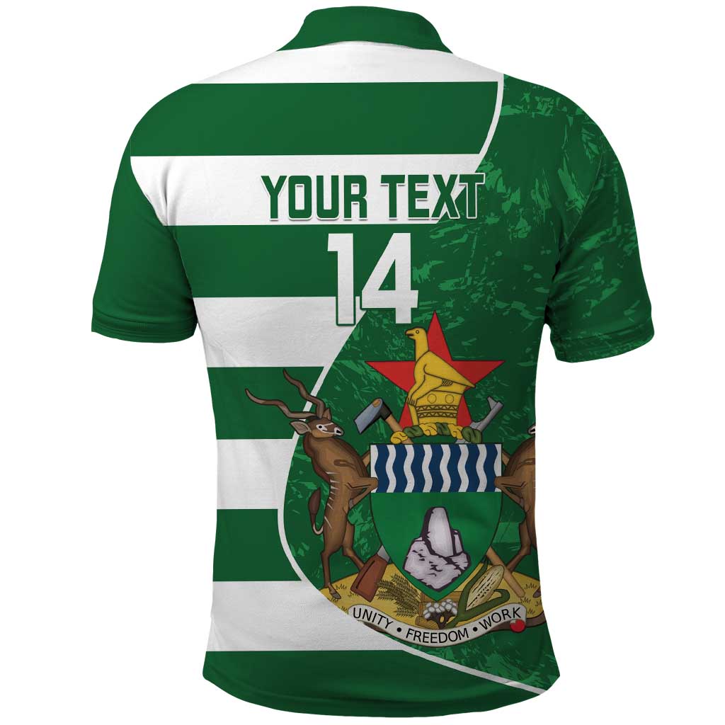Zimbabwe Rugby Custom Polo Shirt Sables 3rd Champions Proud - Wonder Print Shop