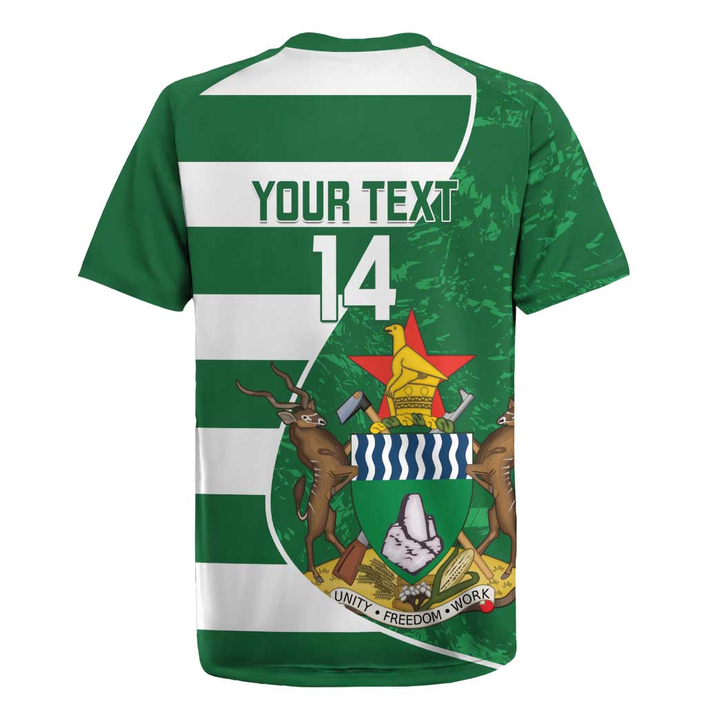 Zimbabwe Rugby Custom Rugby Jersey Sables 3rd Champions Proud - Wonder Print Shop