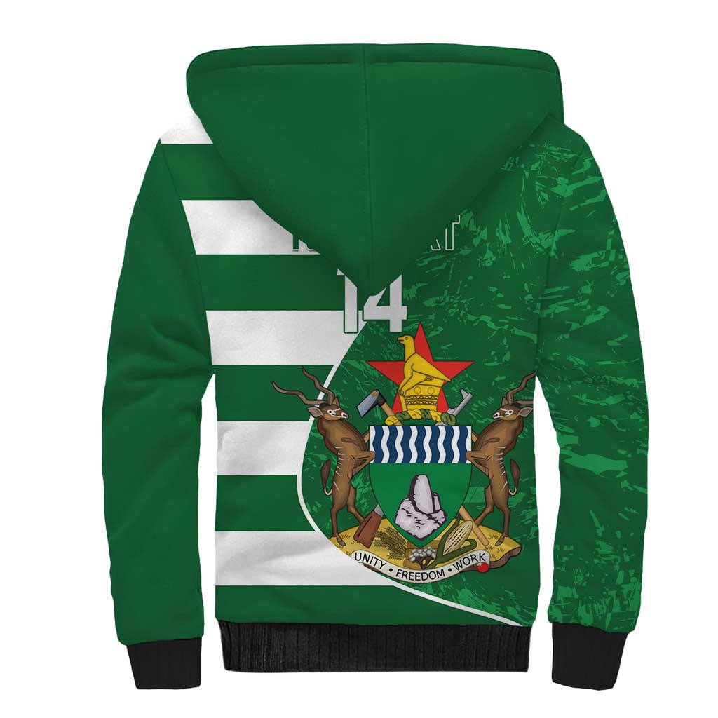 Zimbabwe Rugby Custom Sherpa Hoodie Sables 3rd Champions Proud - Wonder Print Shop