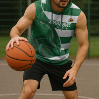 Zimbabwe Rugby Custom Sleeveless Hoodie Sables 3rd Champions Proud - Wonder Print Shop