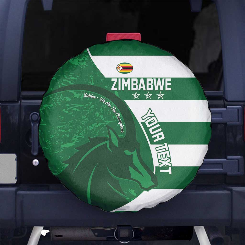 Zimbabwe Rugby Custom Spare Tire Cover Sables 3rd Champions Proud - Wonder Print Shop