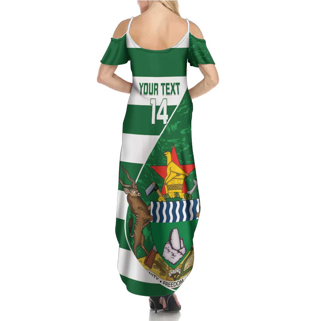 Zimbabwe Rugby Custom Summer Maxi Dress Sables 3rd Champions Proud - Wonder Print Shop