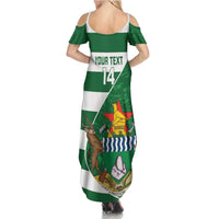 Zimbabwe Rugby Custom Summer Maxi Dress Sables 3rd Champions Proud - Wonder Print Shop