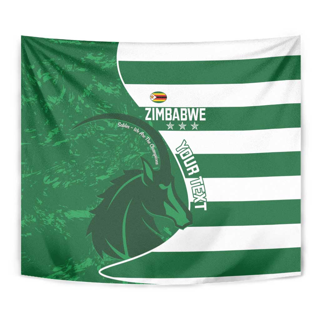 Zimbabwe Rugby Custom Tapestry Sables 3rd Champions Proud - Wonder Print Shop