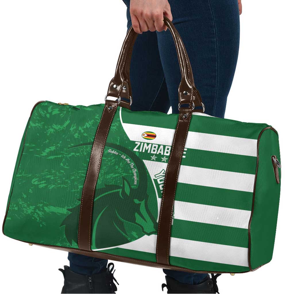 Zimbabwe Rugby Custom Travel Bag Sables 3rd Champions Proud - Wonder Print Shop