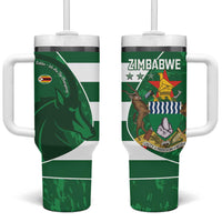 Zimbabwe Rugby Custom Tumbler With Handle Sables 3rd Champions Proud - Wonder Print Shop