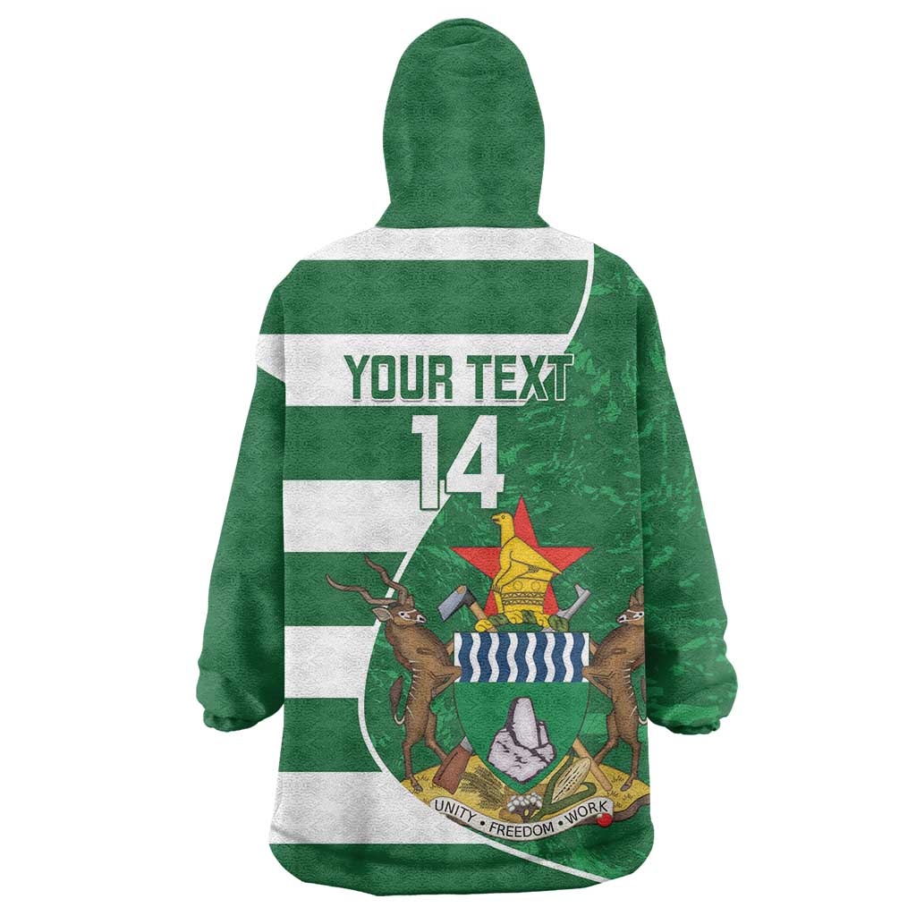 Zimbabwe Rugby Custom Wearable Blanket Hoodie Sables 3rd Champions Proud - Wonder Print Shop