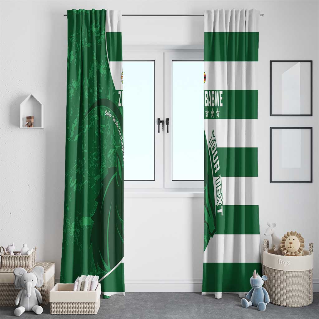 Zimbabwe Rugby Custom Window Curtain Sables 3rd Champions Proud - Wonder Print Shop