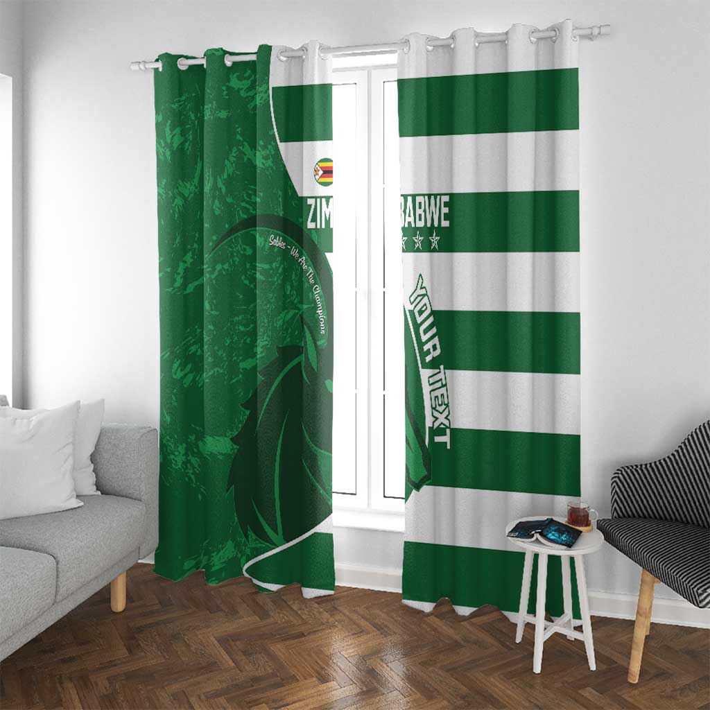 Zimbabwe Rugby Custom Window Curtain Sables 3rd Champions Proud - Wonder Print Shop