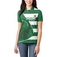 Zimbabwe Rugby Custom Women Polo Shirt Sables 3rd Champions Proud - Wonder Print Shop