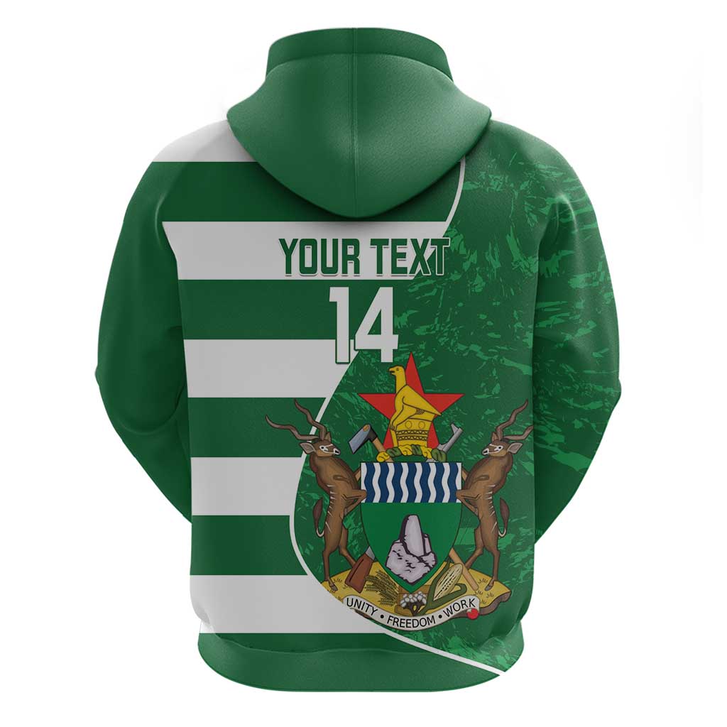 Zimbabwe Rugby Custom Zip Hoodie Sables 3rd Champions Proud - Wonder Print Shop